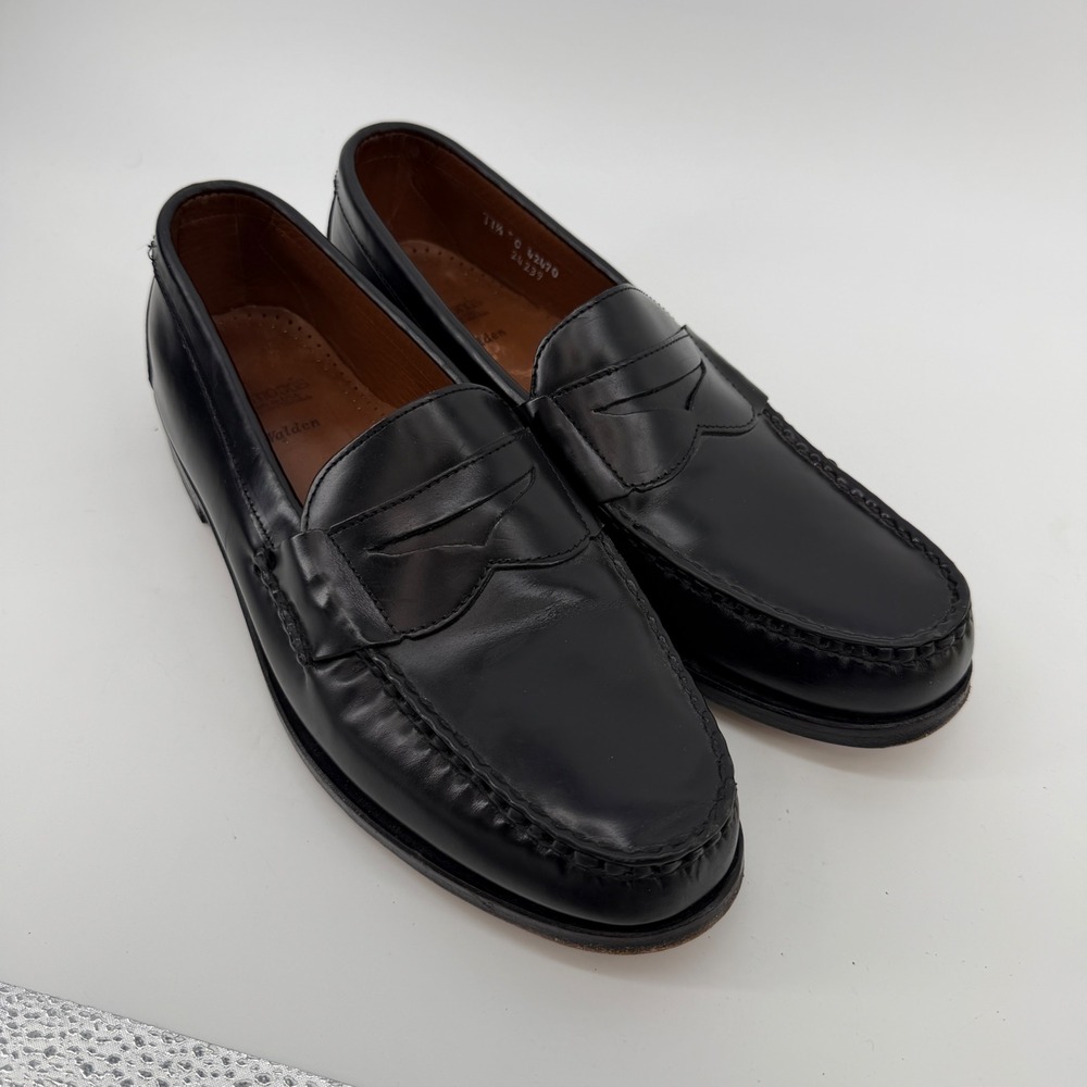Allen Edmonds Walden Loafers Mens 11.5 C Black Leather Penny Classic Dress Shoes